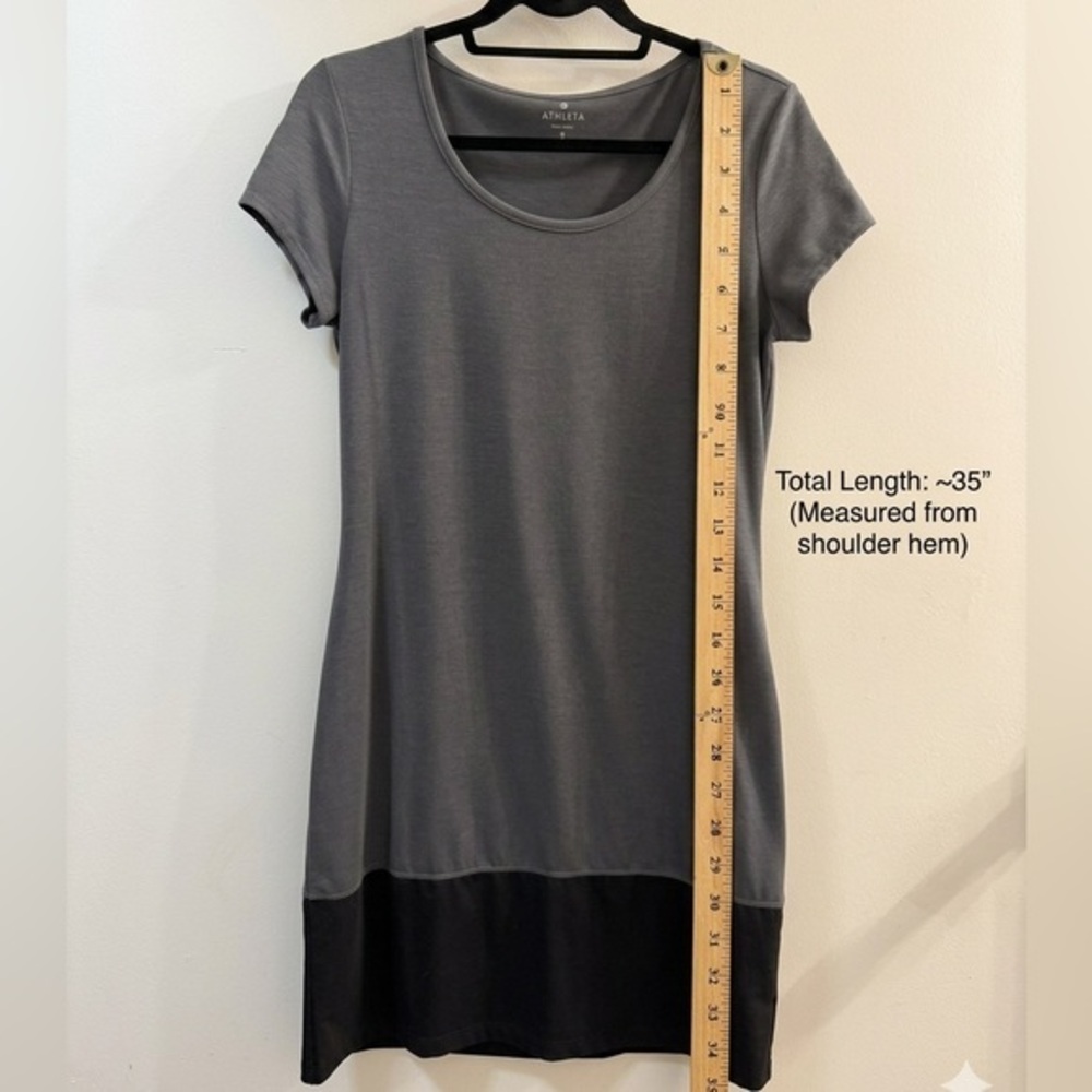 Athleta Merino Wool Blend Ella Dress Gray Black S